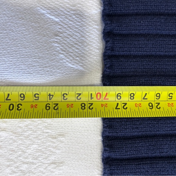 Ralph Lauren Chaps Blue and White V-Neck Sweater Pullover Men’s XL Y2K 90’s - Picture 4 of 10
